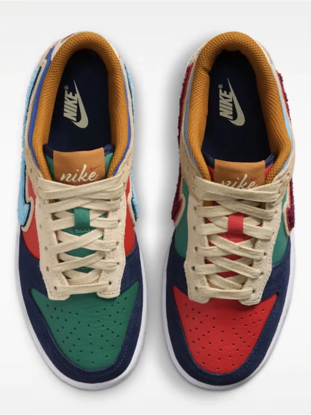 👖❤️🩵 Nike Dunk Low Patchwork 👖❤️🩵